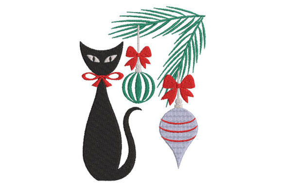 Charming Christmas with a Cute Black Cat