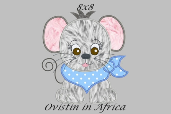 Charming Cool Baby Mouse Large Embroidery