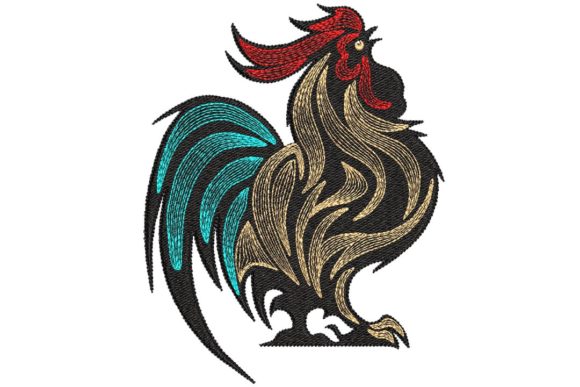 Charming Rooster Embroidery for Handmade Gifts