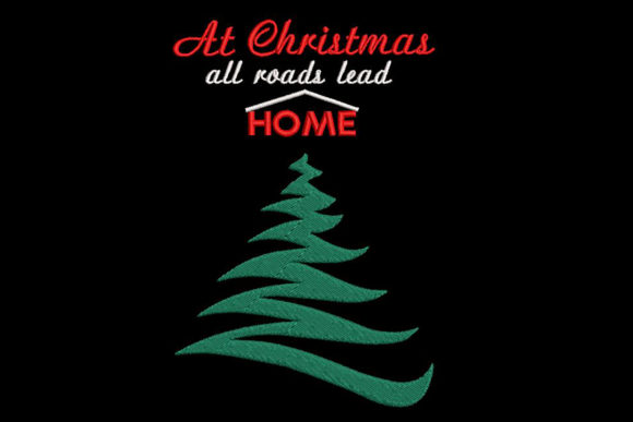 Christmas Embroidery: Road Leads Home
