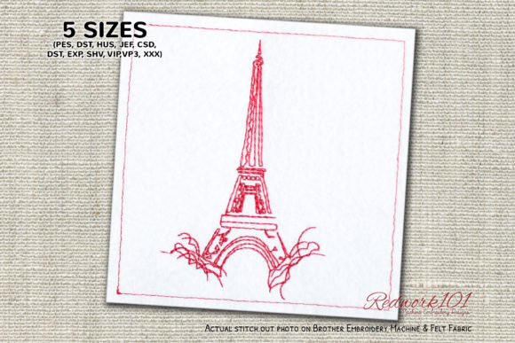 Eiffel Tower in Paris, France Lineart