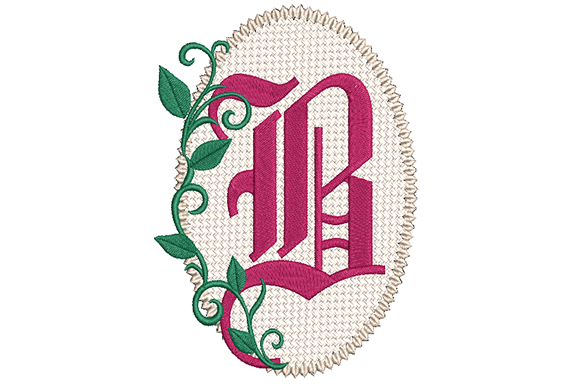 Elegant Olde English Monogram Letter B