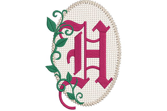 Elegant Olde English Monogram Letter H