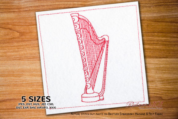 Elegant Pedal Harps for Your Embroidery Collection