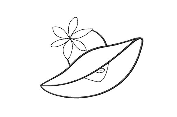 Elegant Woman Head in Hat for Seasonal Decor