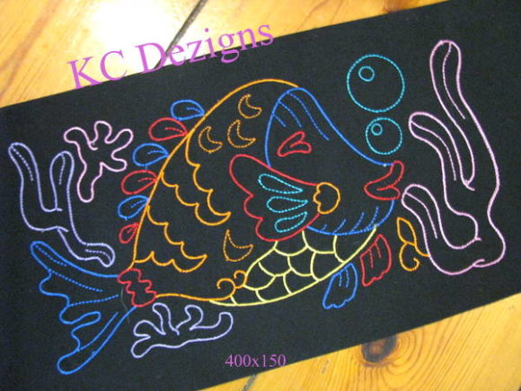 Embroidery Review: Colourline Fish 03 for Holiday Sales