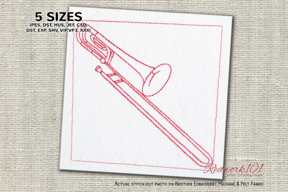 Trombone: A Melodic Addition to Your Embroidery